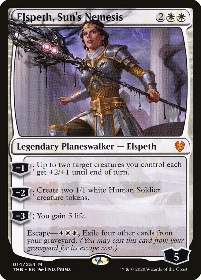 Elspeth, Sun's Nemesis (Promo Pack) [Theros Beyond Death Promos] MTG Single Magic: The Gathering | Red Claw Gaming