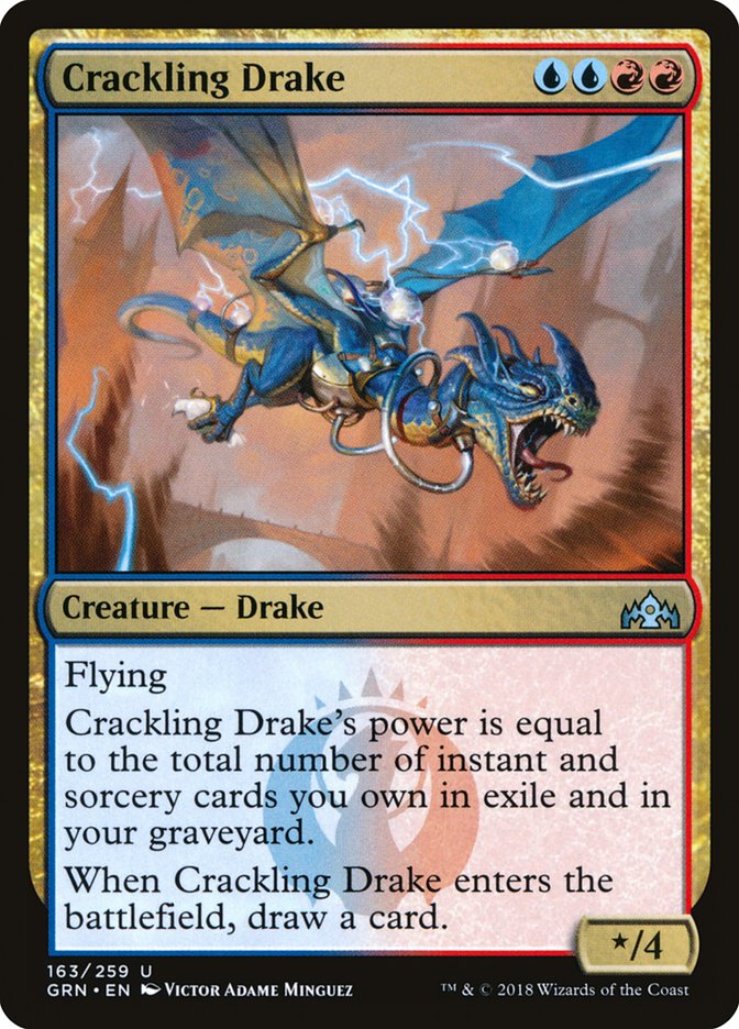 Crackling Drake [Guilds of Ravnica] MTG Single Magic: The Gathering | Red Claw Gaming