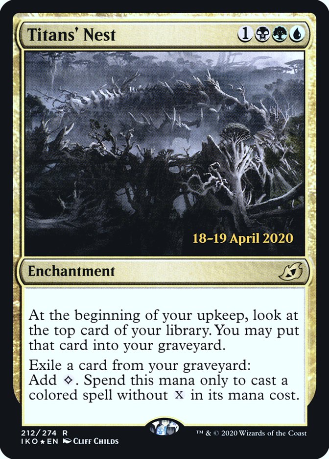 Titans' Nest [Ikoria: Lair of Behemoths Prerelease Promos] MTG Single Magic: The Gathering | Red Claw Gaming