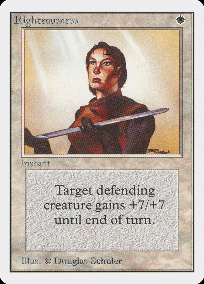 Righteousness [Unlimited Edition] MTG Single Magic: The Gathering | Red Claw Gaming