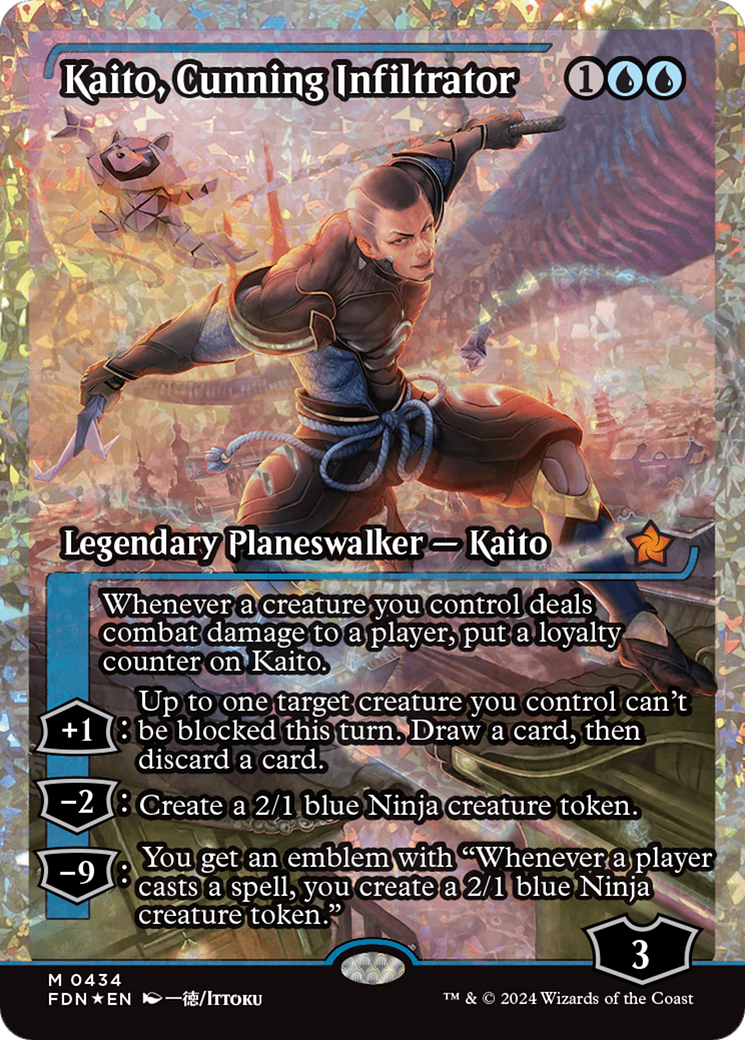 Kaito, Cunning Infiltrator (Showcase) (Frature Foil) [Foundations] MTG Single Magic: The Gathering | Red Claw Gaming