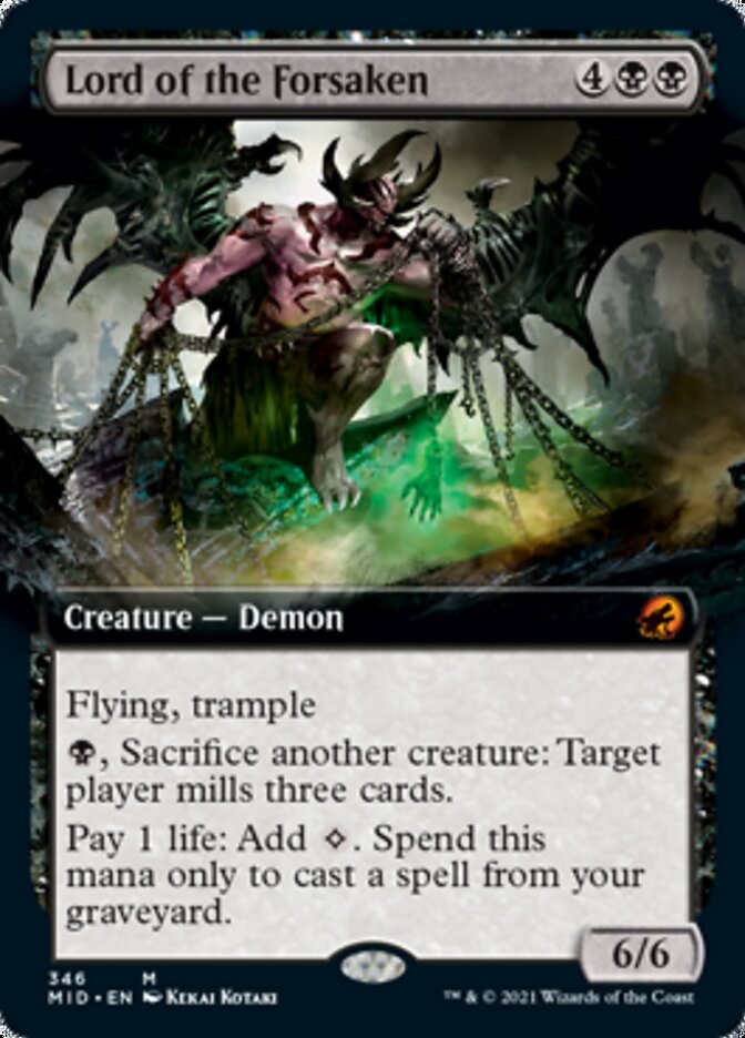 Lord of the Forsaken (Extended Art) [Innistrad: Midnight Hunt] MTG Single Magic: The Gathering | Red Claw Gaming