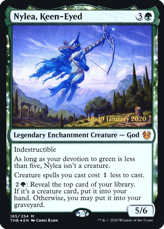 Nylea, Keen-Eyed [Theros Beyond Death Prerelease Promos] MTG Single Magic: The Gathering | Red Claw Gaming