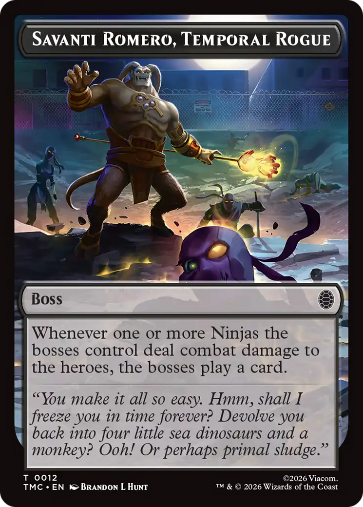 Savanti Romero, Temporal Rogue [Teenage Mutant Ninja Turtles Commander Tokens] MTG Single Magic: The Gathering | Red Claw Gaming