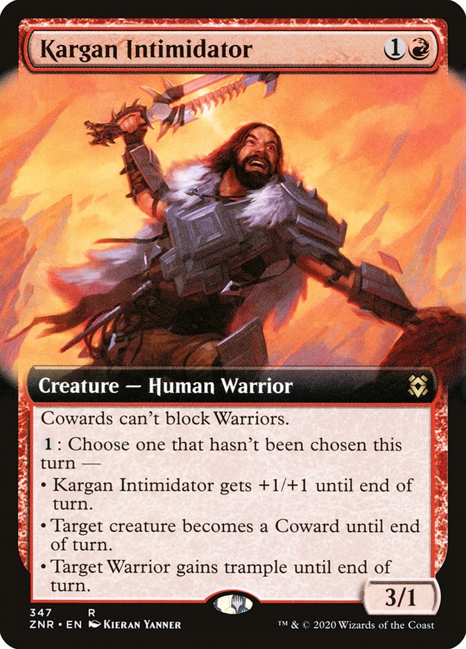 Kargan Intimidator (Extended Art) [Zendikar Rising] MTG Single Magic: The Gathering | Red Claw Gaming