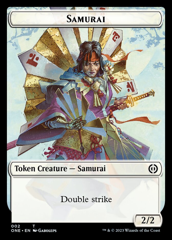 Rebel // Samurai Double-Sided Token [Phyrexia: All Will Be One Tokens] MTG Single Magic: The Gathering | Red Claw Gaming