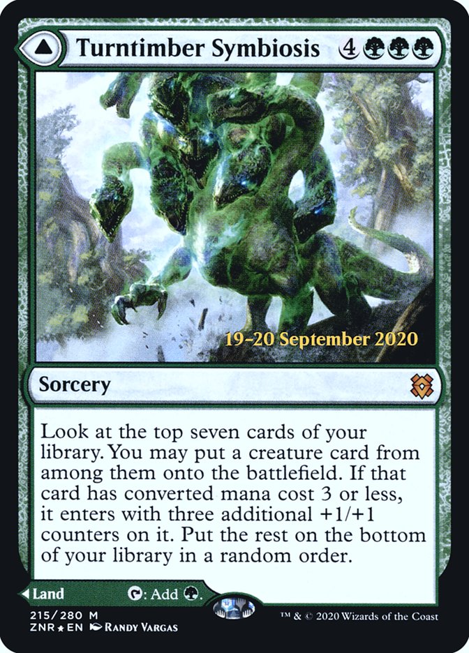 Turntimber Symbiosis // Turntimber, Serpentine Wood [Zendikar Rising Prerelease Promos] MTG Single Magic: The Gathering | Red Claw Gaming