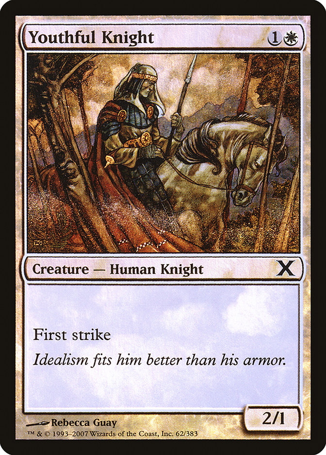 Youthful Knight (Premium Foil) [Tenth Edition] MTG Single Magic: The Gathering | Red Claw Gaming