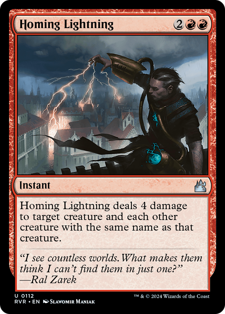 Homing Lightning [Ravnica Remastered] MTG Single Magic: The Gathering | Red Claw Gaming