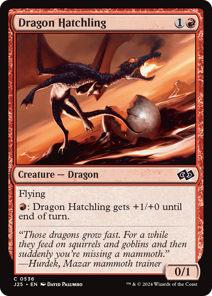 Dragon Hatchling [Foundations Jumpstart] MTG Single Magic: The Gathering | Red Claw Gaming