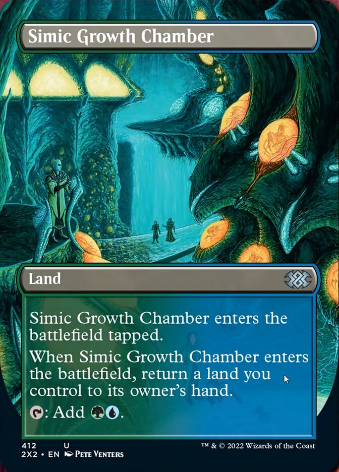 Simic Growth Chamber (Borderless Alternate Art) [Double Masters 2022] MTG Single Magic: The Gathering    | Red Claw Gaming
