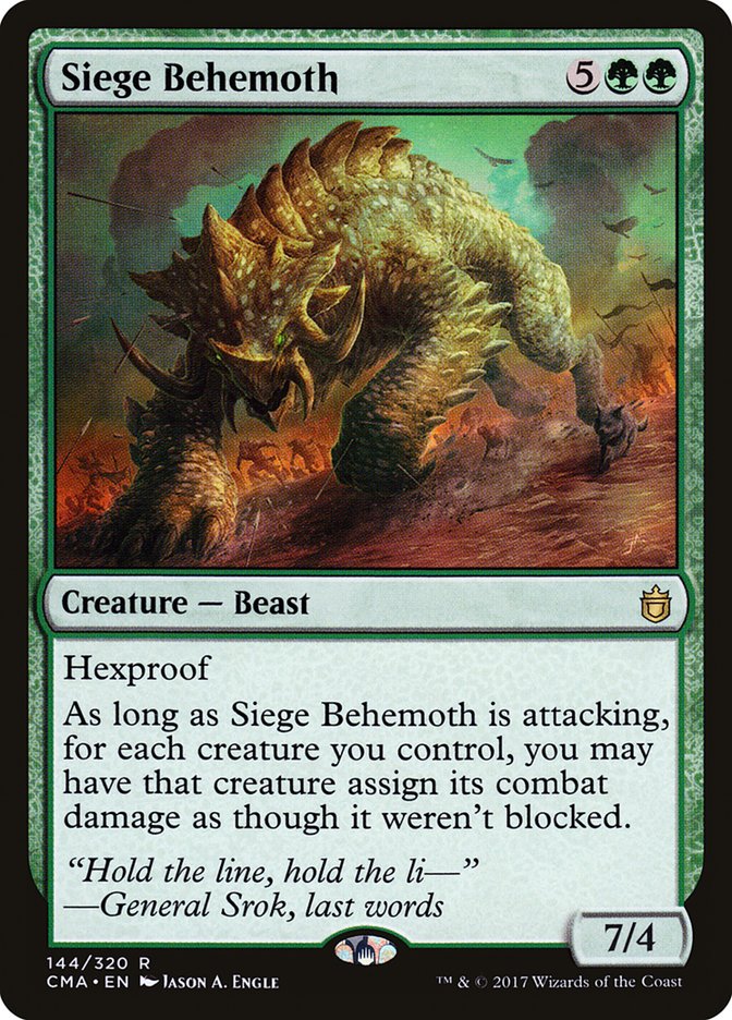 Siege Behemoth [Commander Anthology] MTG Single Magic: The Gathering | Red Claw Gaming
