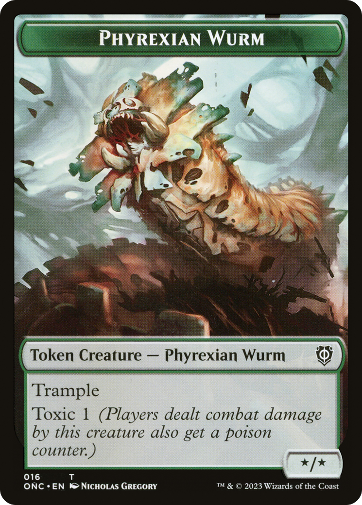 Phyrexian Wurm // Phyrexian Horror Double-Sided Token [Phyrexia: All Will Be One Commander Tokens] MTG Single Magic: The Gathering | Red Claw Gaming