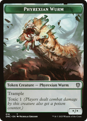 Phyrexian Wurm // Phyrexian Horror Double-Sided Token [Phyrexia: All Will Be One Commander Tokens] MTG Single Magic: The Gathering | Red Claw Gaming