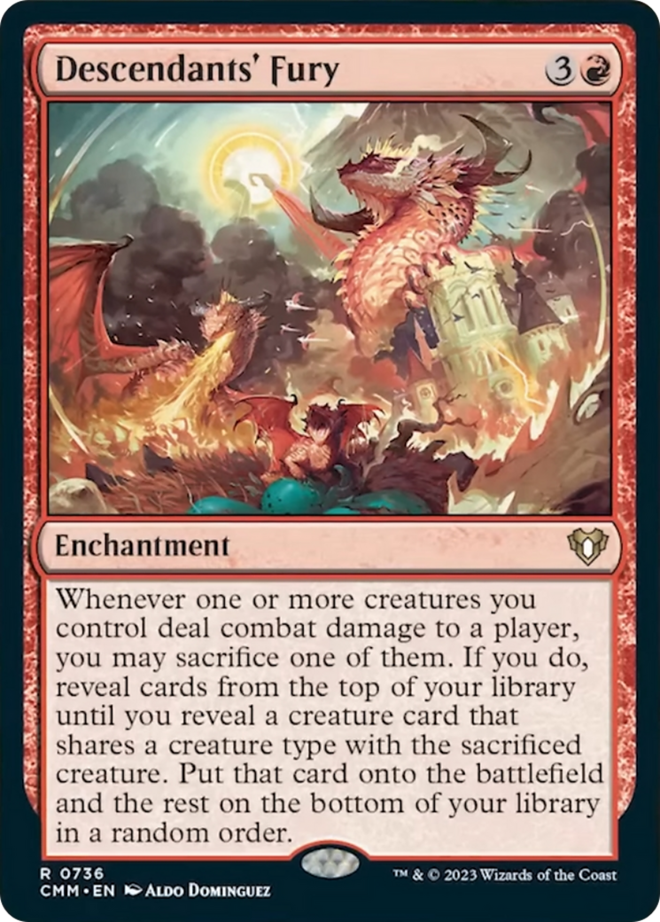 Descendants' Fury [Commander Masters] MTG Single Magic: The Gathering | Red Claw Gaming