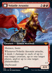 Volatile Arsonist // Dire-Strain Anarchist (Extended Art) [Innistrad: Crimson Vow] MTG Single Magic: The Gathering | Red Claw Gaming