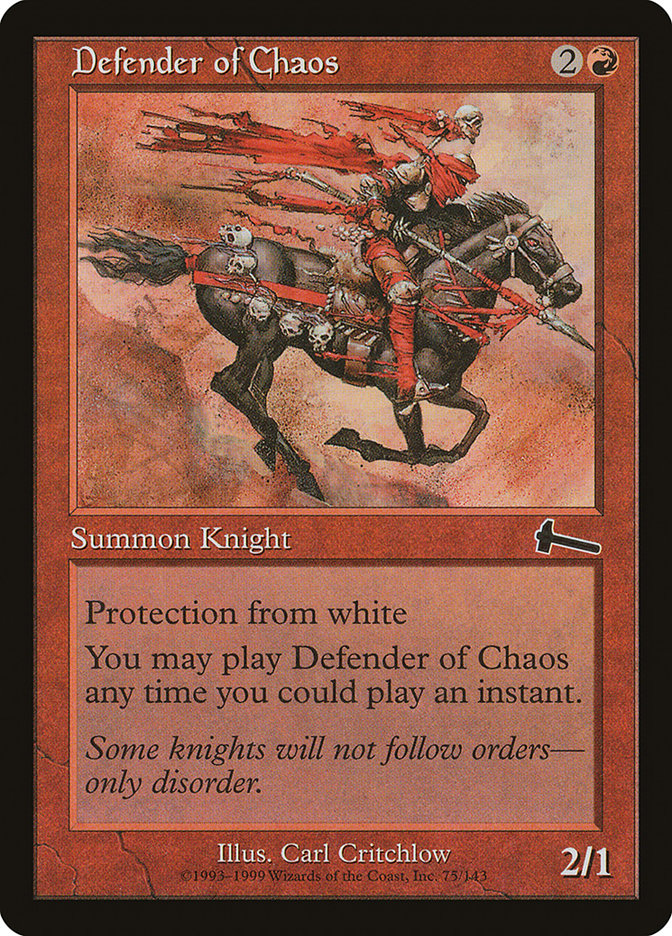 Defender of Chaos [Urza's Legacy] MTG Single Magic: The Gathering | Red Claw Gaming
