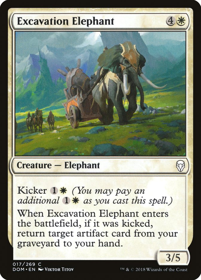 Excavation Elephant [Dominaria] MTG Single Magic: The Gathering | Red Claw Gaming