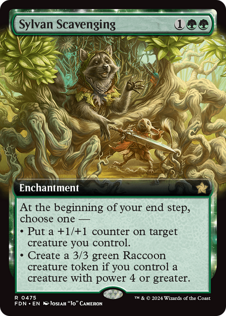 Sylvan Scavenging (Extended Art) [Foundations] MTG Single Magic: The Gathering | Red Claw Gaming