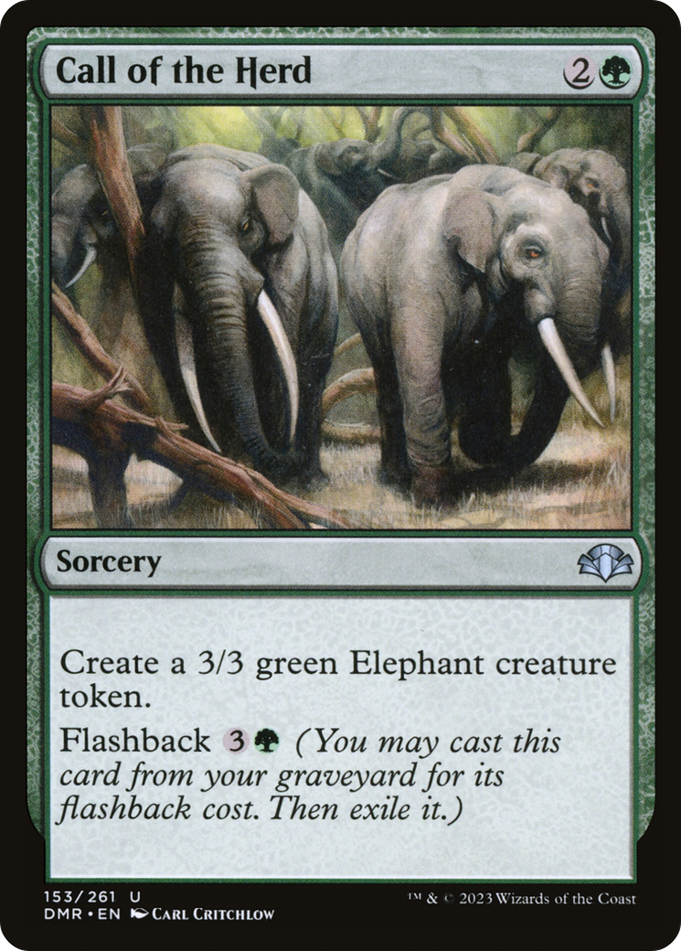 Call of the Herd [Dominaria Remastered] MTG Single Magic: The Gathering | Red Claw Gaming