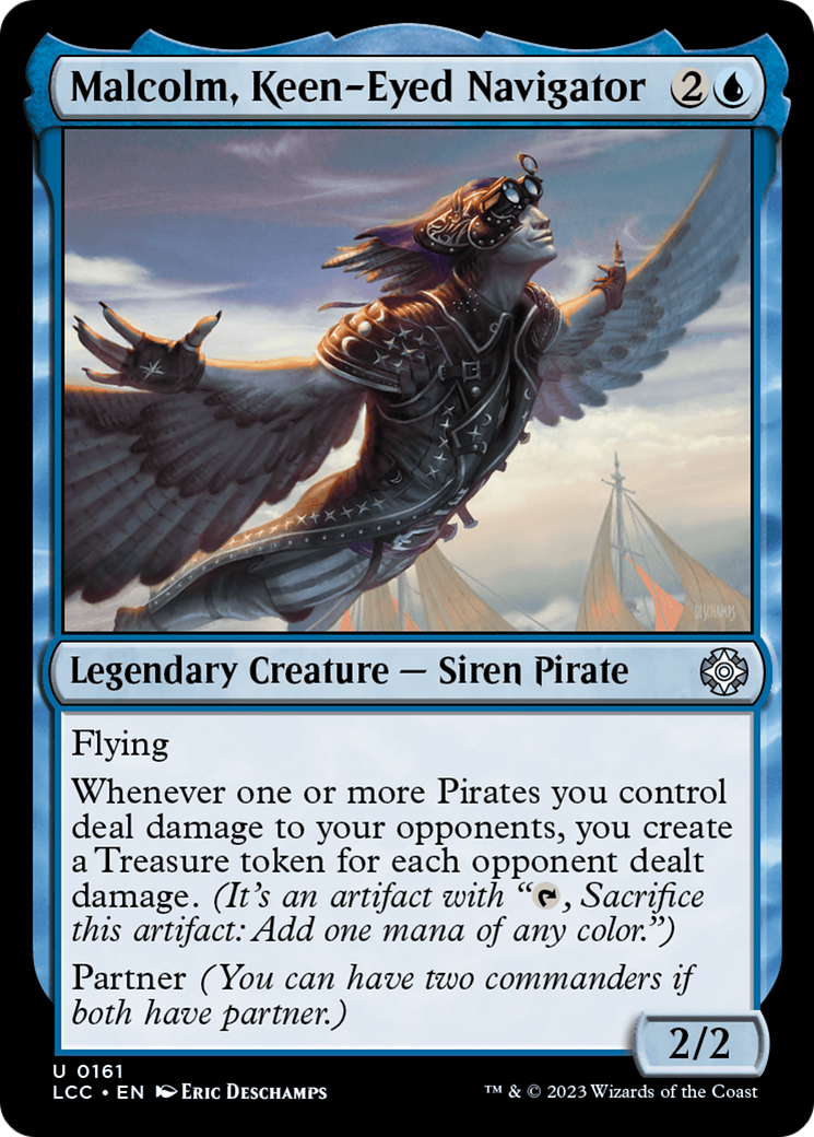 Malcolm, Keen-Eyed Navigator [The Lost Caverns of Ixalan Commander] MTG Single Magic: The Gathering | Red Claw Gaming
