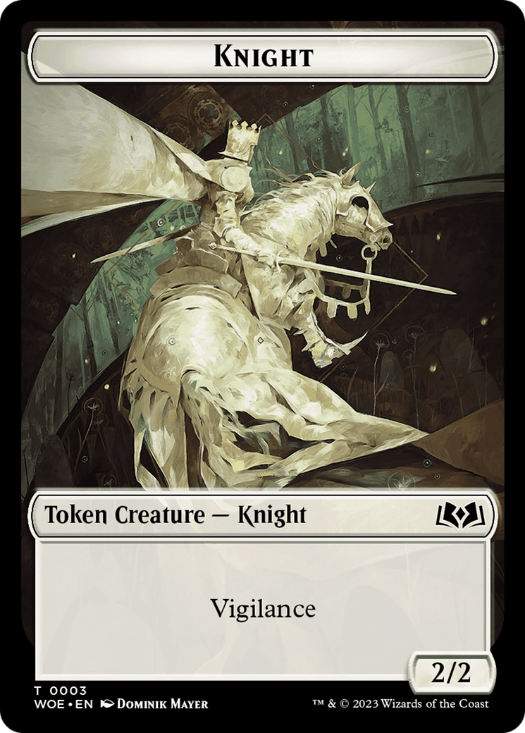 Knight // Food (0012) Double-Sided Token [Wilds of Eldraine Tokens] MTG Single Magic: The Gathering | Red Claw Gaming