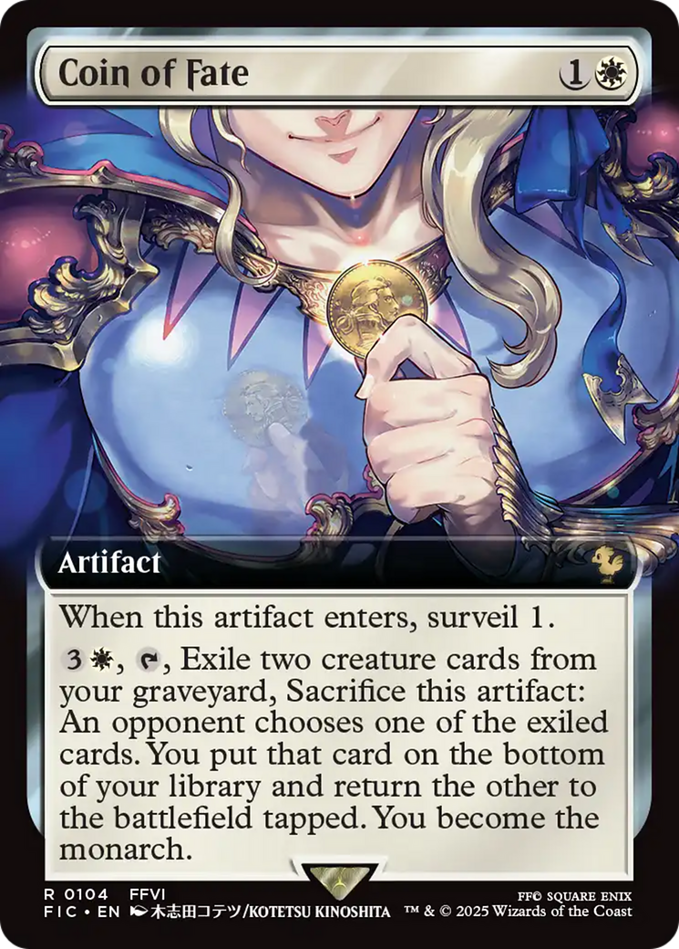 Coin of Fate (Extended Art) [FINAL FANTASY Commander] MTG Single Magic: The Gathering | Red Claw Gaming