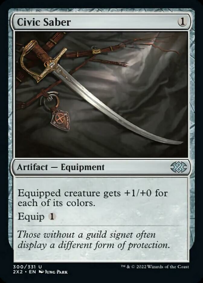Civic Saber [Double Masters 2022] MTG Single Magic: The Gathering    | Red Claw Gaming