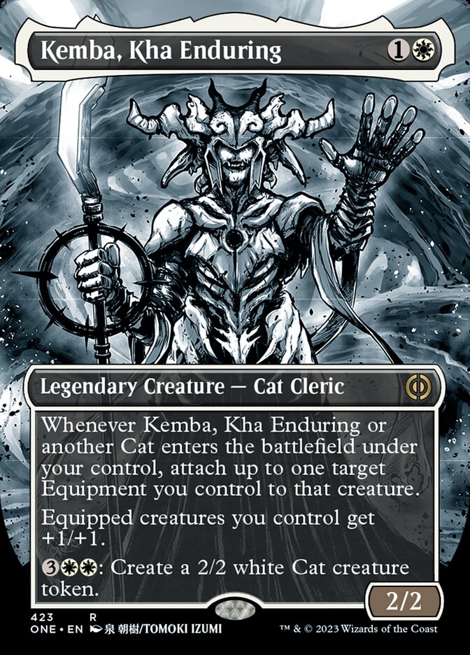 Kemba, Kha Enduring (Borderless Manga Step-and-Compleat Foil) [Phyrexia: All Will Be One] MTG Single Magic: The Gathering | Red Claw Gaming