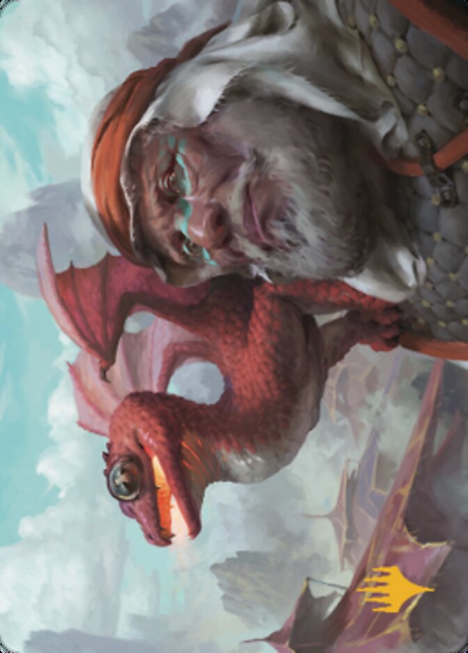 Dragon Whelp Art Card (Gold-Stamped Signature) [Dominaria United Art Series] MTG Single Magic: The Gathering | Red Claw Gaming