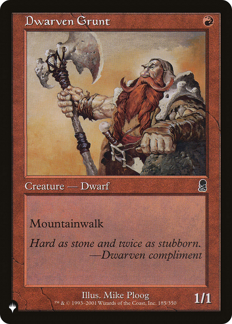 Dwarven Grunt [The List] MTG Single Magic: The Gathering | Red Claw Gaming