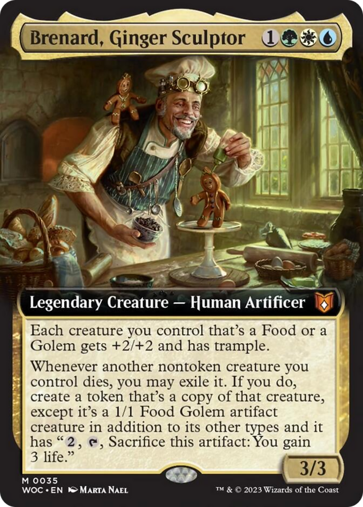 Brenard, Ginger Sculptor (Extended Art) [Wilds of Eldraine Commander] MTG Single Magic: The Gathering | Red Claw Gaming