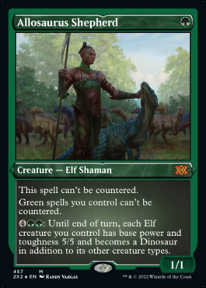 Allosaurus Shepherd (Foil Etched) [Double Masters 2022] MTG Single Magic: The Gathering    | Red Claw Gaming