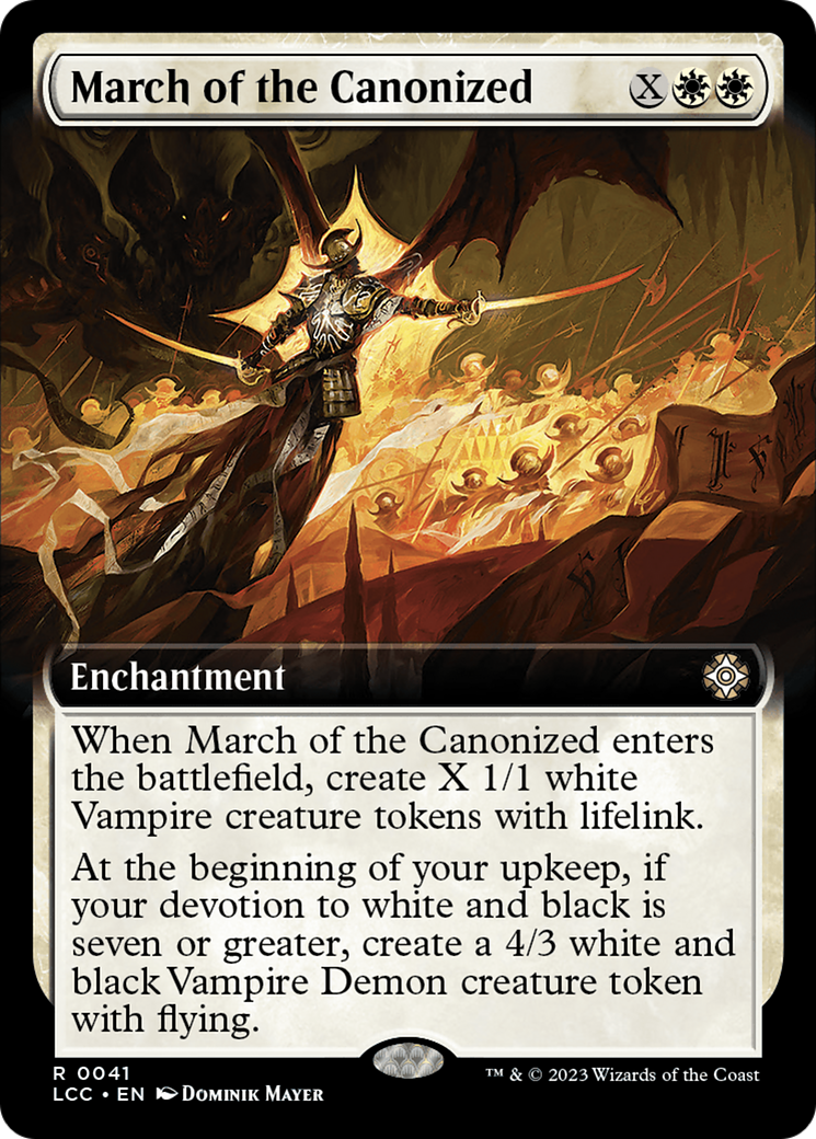 March of the Canonized (Extended Art) [The Lost Caverns of Ixalan Commander] MTG Single Magic: The Gathering | Red Claw Gaming