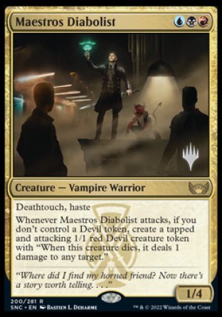 Maestros Diabolist (Promo Pack) [Streets of New Capenna Promos] MTG Single Magic: The Gathering | Red Claw Gaming