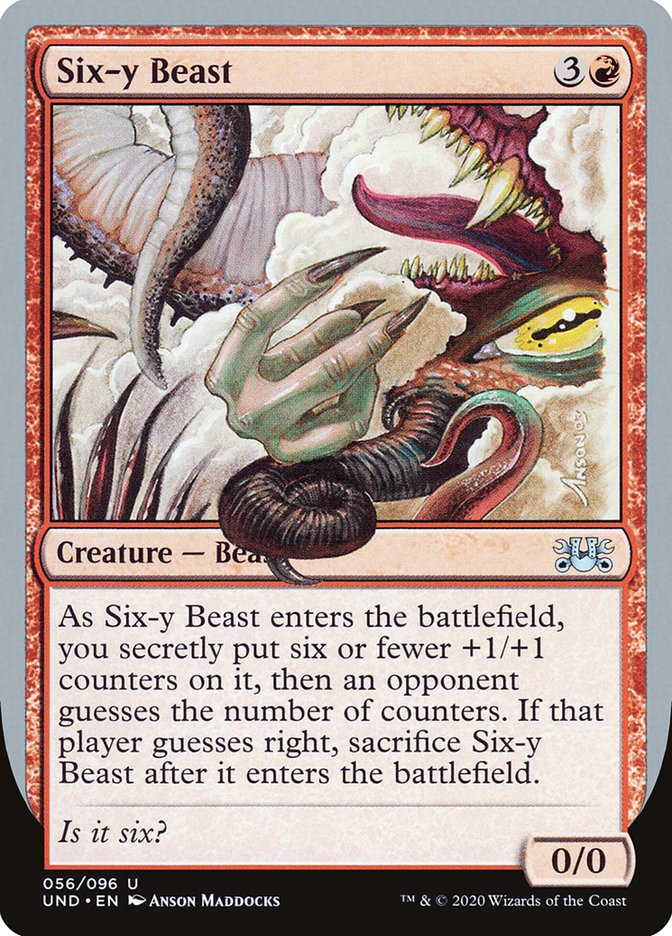 Six-y Beast [Unsanctioned] MTG Single Magic: The Gathering | Red Claw Gaming