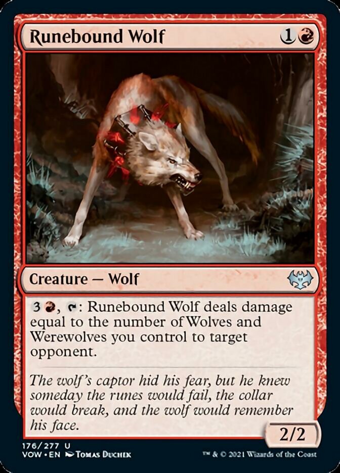Runebound Wolf [Innistrad: Crimson Vow] MTG Single Magic: The Gathering | Red Claw Gaming
