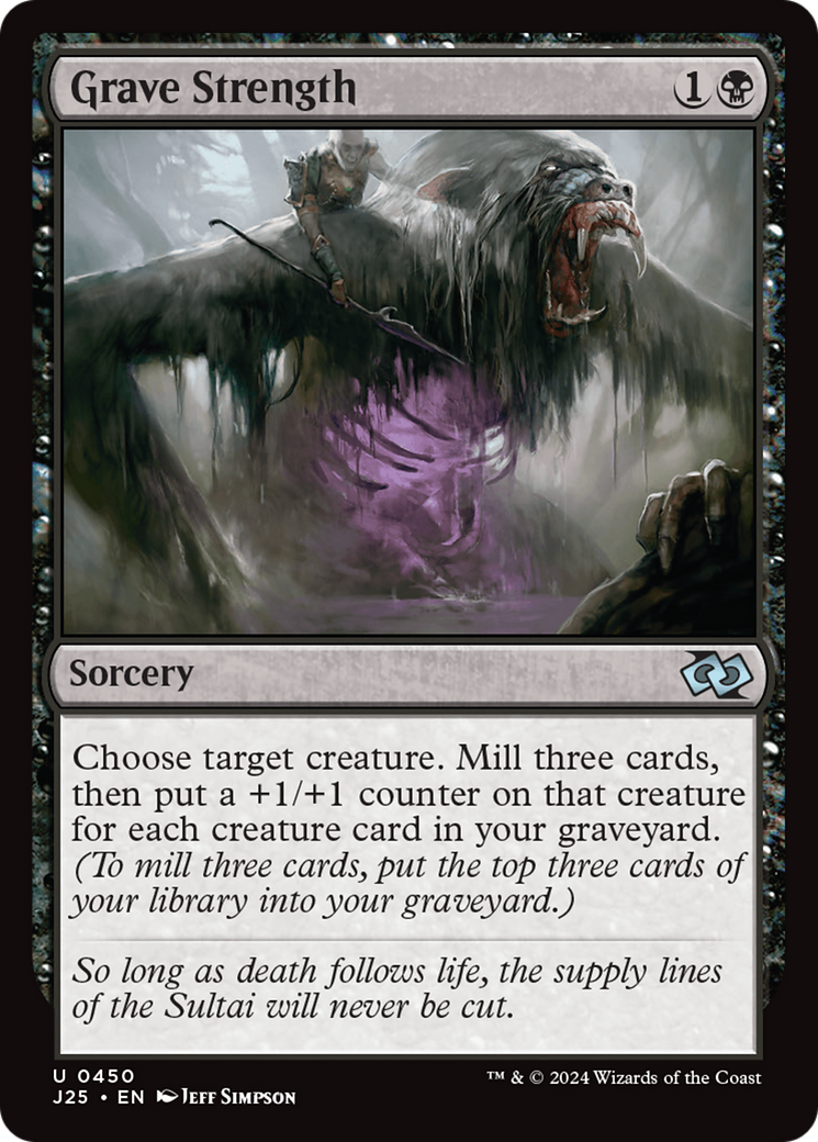 Grave Strength [Foundations Jumpstart] MTG Single Magic: The Gathering | Red Claw Gaming
