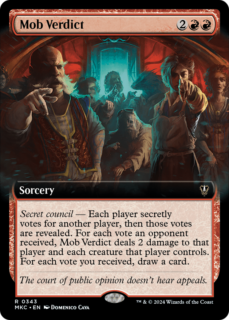 Mob Verdict (Extended Art) [Murders at Karlov Manor Commander] MTG Single Magic: The Gathering | Red Claw Gaming