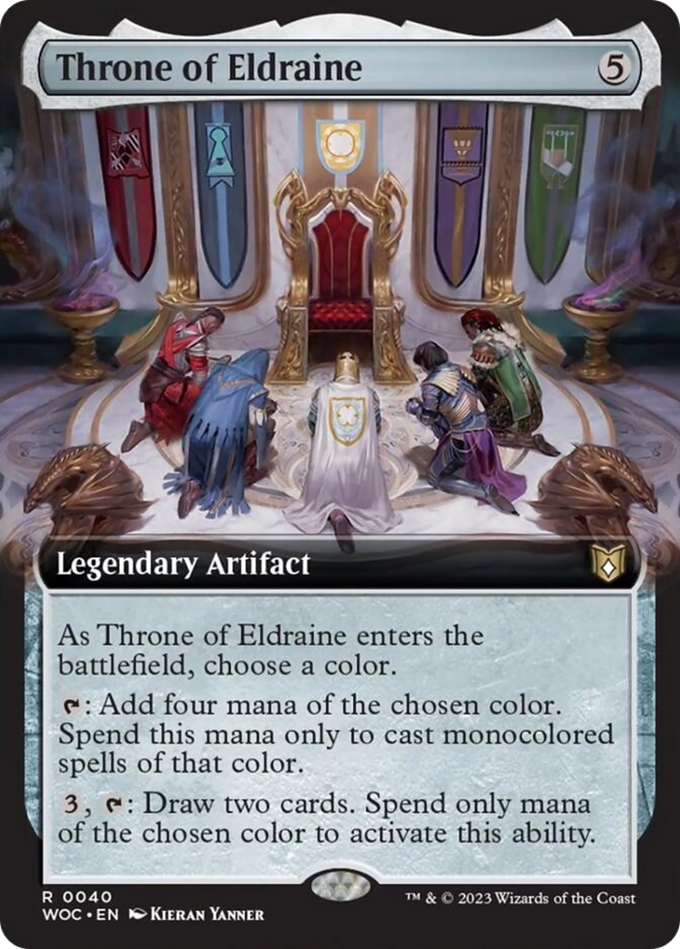 Throne of Eldraine (Extended Art) [Wilds of Eldraine Commander] MTG Single Magic: The Gathering | Red Claw Gaming