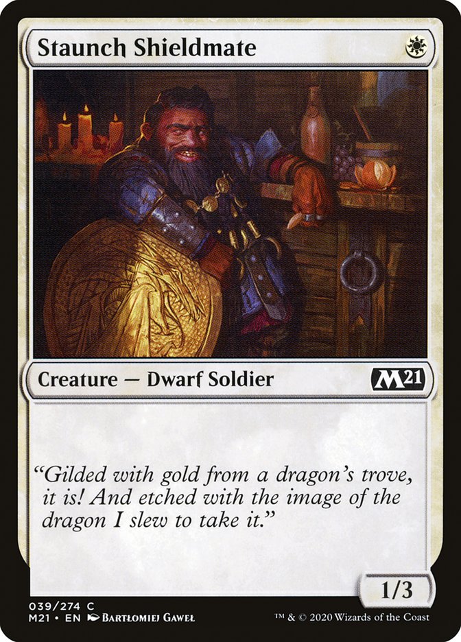 Staunch Shieldmate [Core Set 2021] MTG Single Magic: The Gathering | Red Claw Gaming