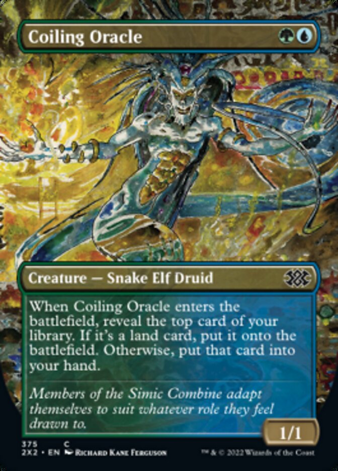 Coiling Oracle (Borderless Alternate Art) [Double Masters 2022] MTG Single Magic: The Gathering    | Red Claw Gaming