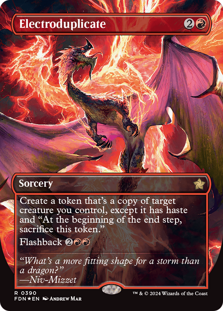 Electroduplicate (Borderless) (Mana Foil) [Foundations] MTG Single Magic: The Gathering | Red Claw Gaming