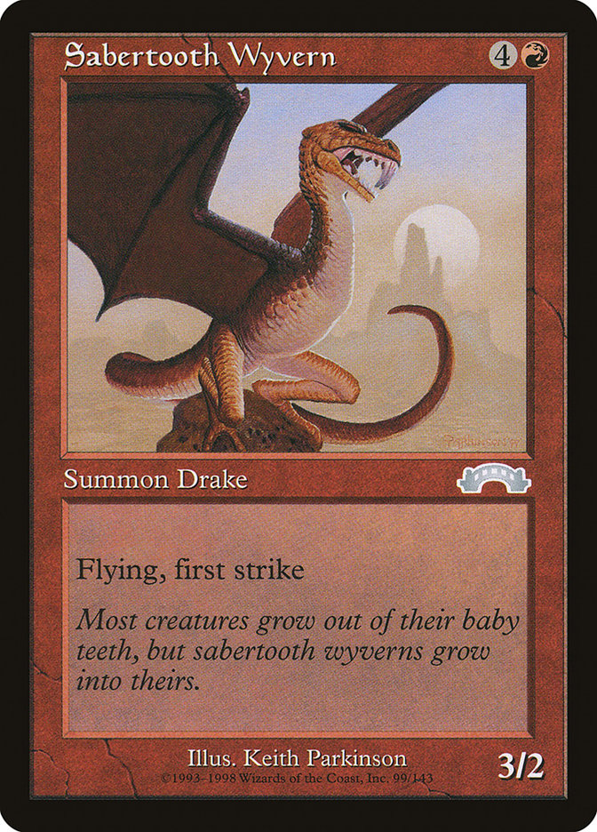Sabertooth Wyvern [Exodus] MTG Single Magic: The Gathering | Red Claw Gaming