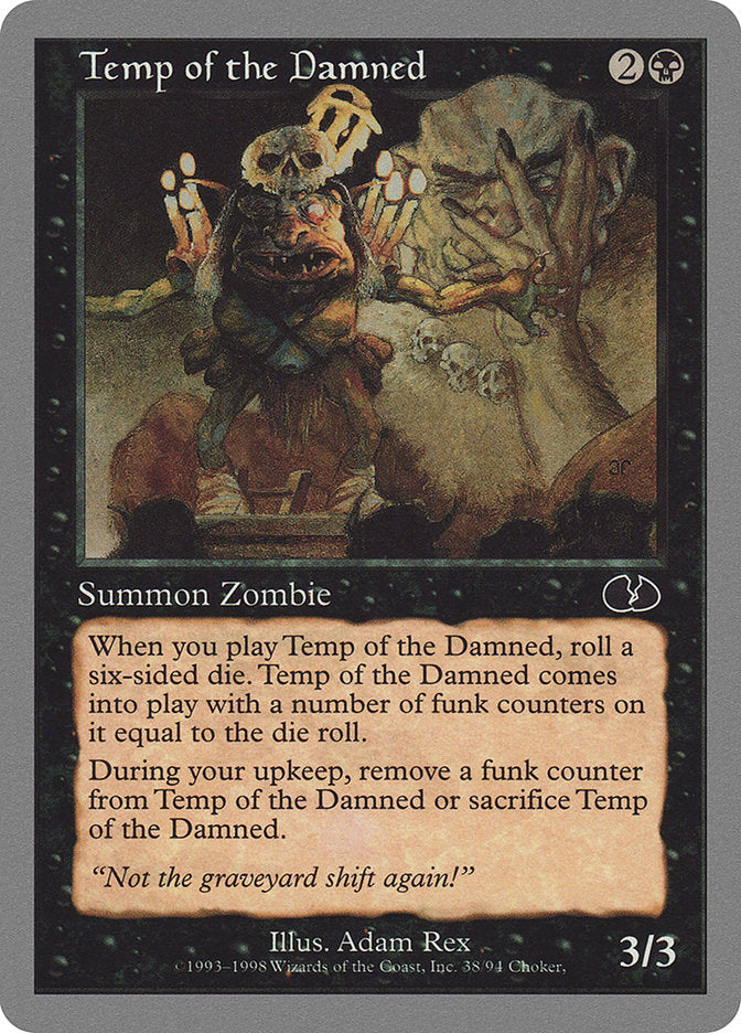 Temp of the Damned [Unglued] MTG Single Magic: The Gathering | Red Claw Gaming