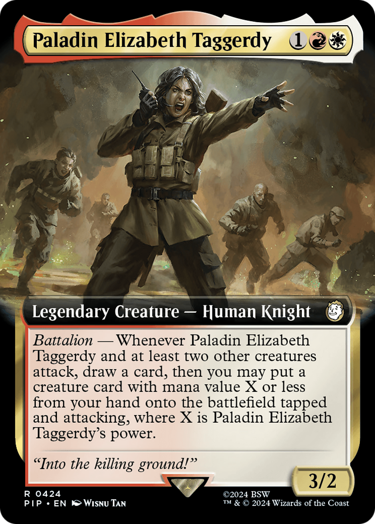 Paladin Elizabeth Taggerdy (Extended Art) [Fallout] MTG Single Magic: The Gathering | Red Claw Gaming
