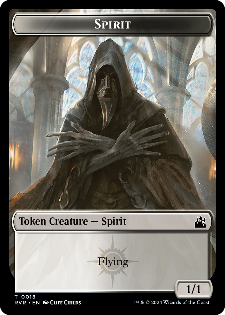 Spirit Token (0018) [Ravnica Remastered Tokens] MTG Single Magic: The Gathering | Red Claw Gaming