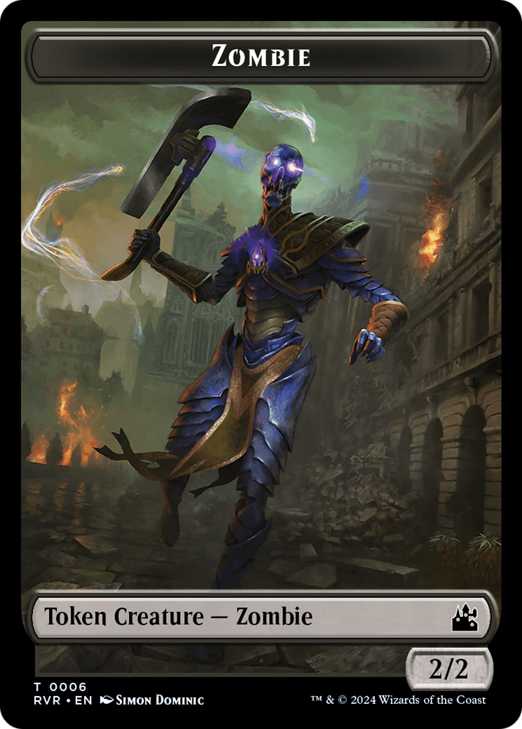 Spirit (0018) // Zombie Double-Sided Token [Ravnica Remastered Tokens] MTG Single Magic: The Gathering | Red Claw Gaming