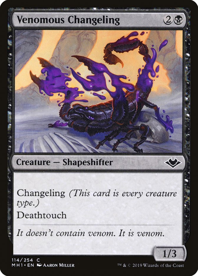 Venomous Changeling [Modern Horizons] MTG Single Magic: The Gathering    | Red Claw Gaming