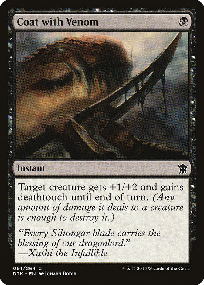 Coat with Venom [Dragons of Tarkir] MTG Single Magic: The Gathering | Red Claw Gaming